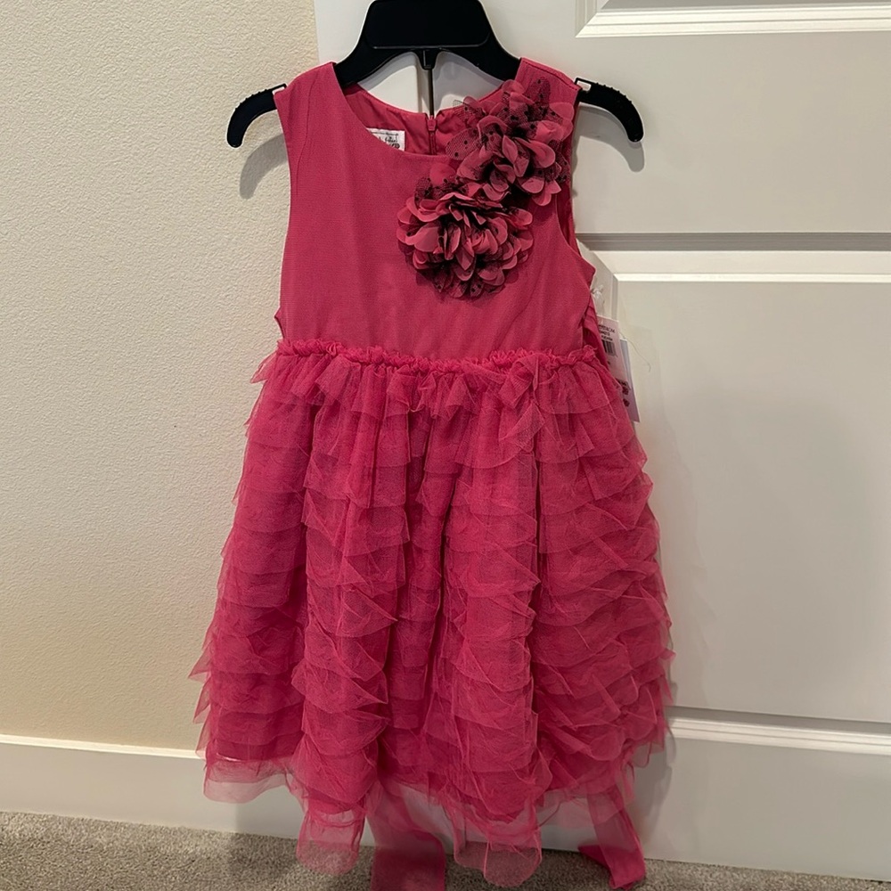 Pippa and Julie Nordstrom formal party girl dress pink fuchsia size 8